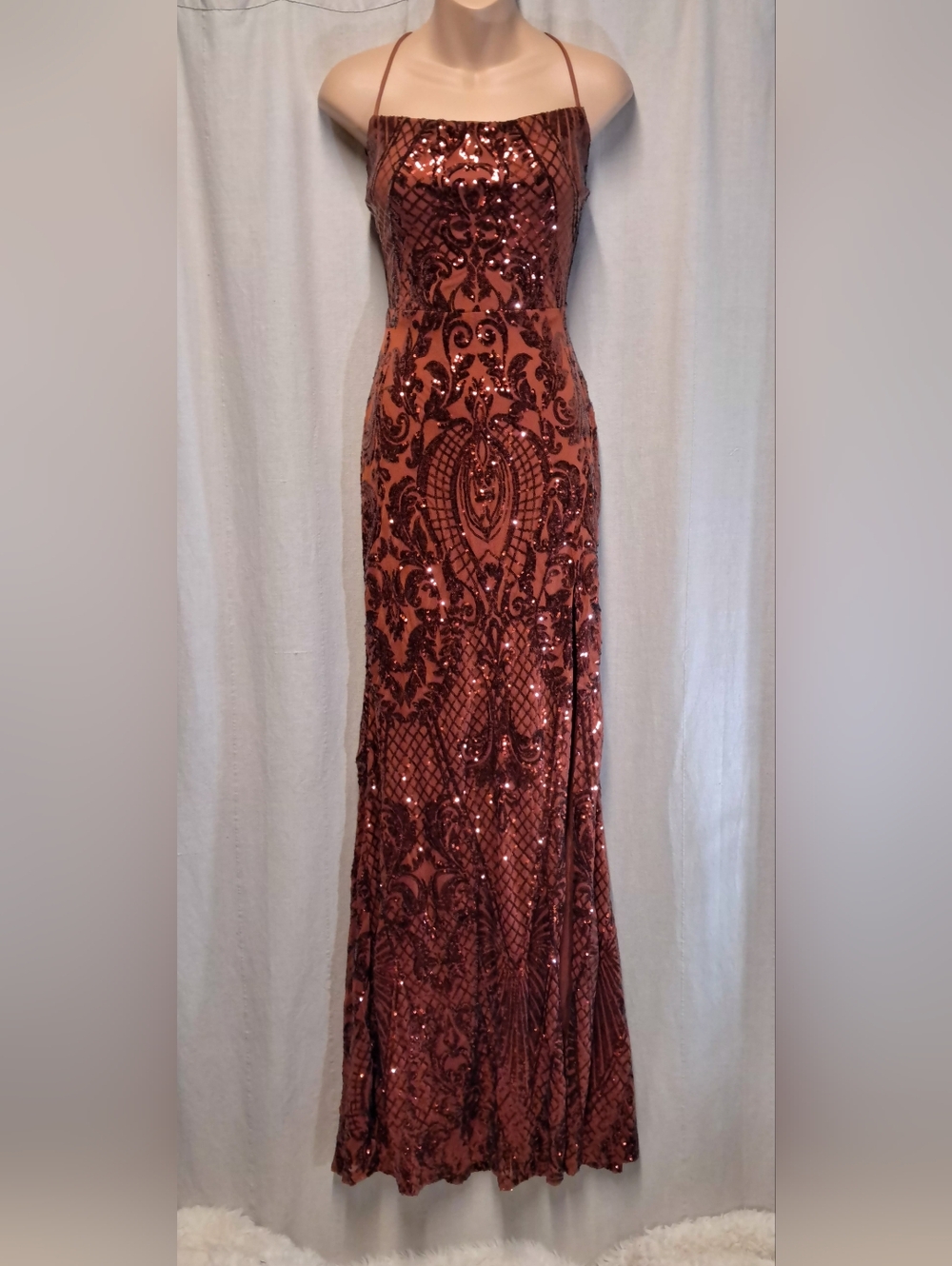 Windsor Rowena Sequined Mermaid Dress Size XL